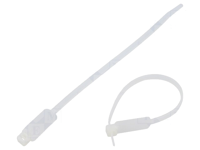 Kabelbinder; met schrijfveld; L: 194mm; W: 4,6mm; polyamide; 220N Kabelbinder; met schrijfveld; L: 194mm; W: 4,6mm; polyamide; 220N